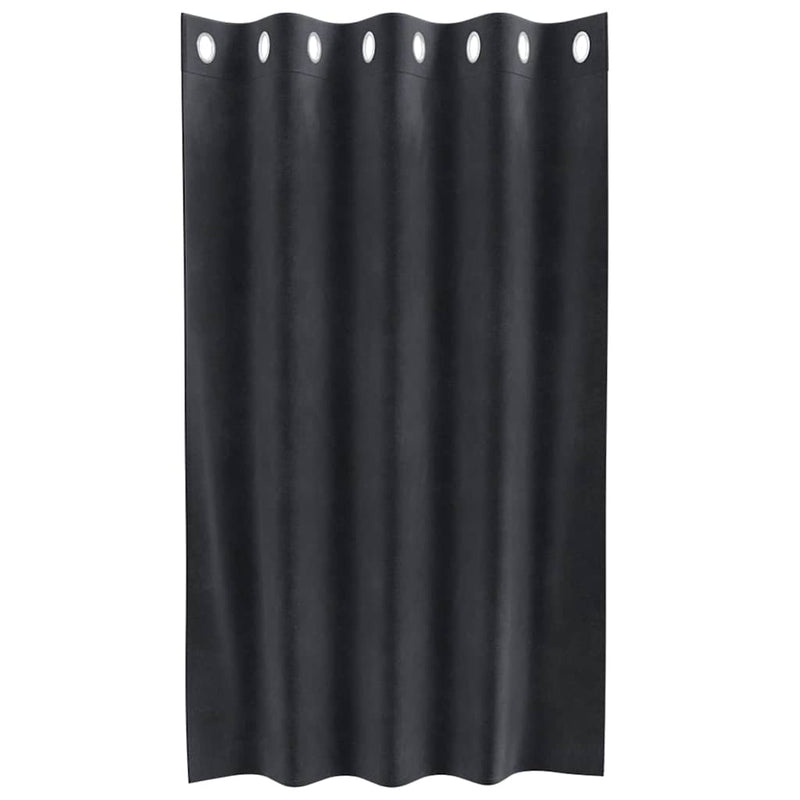 Gordijnen Met Gordijnen 2 Pcs Fluweel Donkergrijs