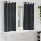 Gordijnen Met Gordijnen 2 Pcs Fluweel Donkergrijs