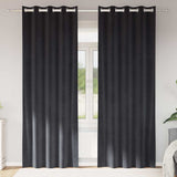 Gordijnen Met Gordijnen 2 Pcs Fluweel Donkergrijs