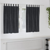 Gordijnen Met Gordijnen 2 Pcs Fluweel Donkergrijs