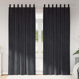Gordijnen Met Gordijnen 2 Pcs Fluweel Donkergrijs