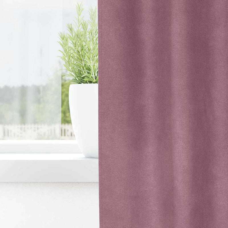 Gordijnen Met Gordijnen 2 Pcs Fluweel Donkerroze