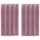 Gordijnen Met Gordijnen 2 Pcs Fluweel Donkerroze
