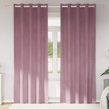 Gordijnen Met Gordijnen 2 Pcs Fluweel Donkerroze