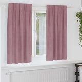 Gordijnen Met Gordijnen 2 Pcs Fluweel Donkerroze