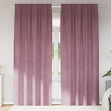 Gordijnen Met Gordijnen 2 Pcs Fluweel Donkerroze