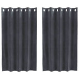 Gordijnen Met Gordijnen 2 Pcs Fluweel Lichtgrijs