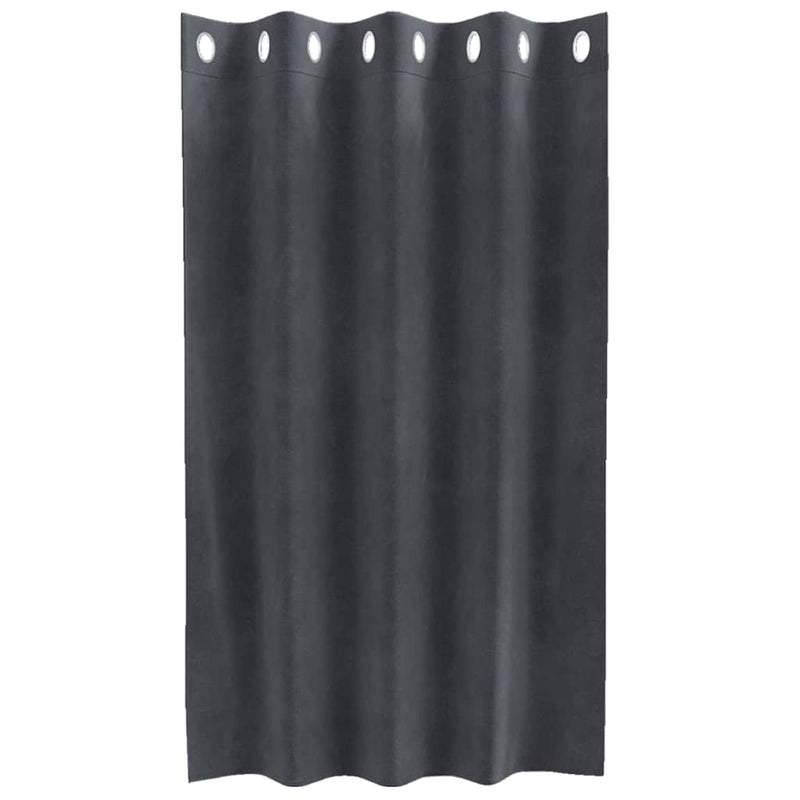 Gordijnen Met Gordijnen 2 Pcs Fluweel Lichtgrijs