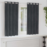 Gordijnen Met Gordijnen 2 Pcs Fluweel Lichtgrijs