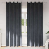 Gordijnen Met Gordijnen 2 Pcs Fluweel Lichtgrijs