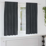 Gordijnen Met Gordijnen 2 Pcs Fluweel Lichtgrijs