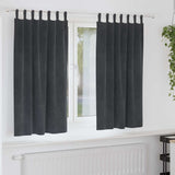 Gordijnen Met Gordijnen 2 Pcs Fluweel Lichtgrijs