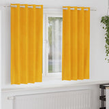 Gordijnen Met Gordijnen 2 Pcs Fluweel Mosterdgeel