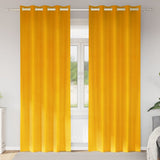 Gordijnen Met Gordijnen 2 Pcs Fluweel Mosterdgeel