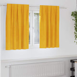 Gordijnen Met Gordijnen 2 Pcs Fluweel Mosterdgeel