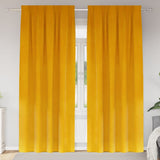 Gordijnen Met Gordijnen 2 Pcs Fluweel Mosterdgeel
