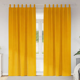 Gordijnen Met Gordijnen 2 Pcs Fluweel Mosterdgeel