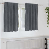 Gordijnen Met Gordijnen 2 Pcs Fluweel Lichtgrijs