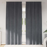 Gordijnen Met Gordijnen 2 Pcs Fluweel Lichtgrijs