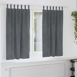 Gordijnen Met Gordijnen 2 Pcs Fluweel Lichtgrijs
