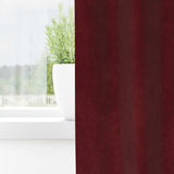 Gordijnen Met Gordijnen 2 Pcs Fluweel Wijnrood
