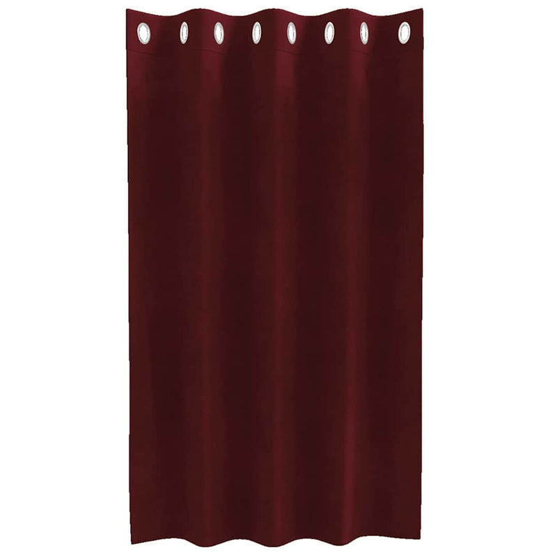 Gordijnen Met Gordijnen 2 Pcs Fluweel Wijnrood