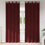 Gordijnen Met Gordijnen 2 Pcs Fluweel Wijnrood