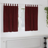 Gordijnen Met Gordijnen 2 Pcs Fluweel Wijnrood