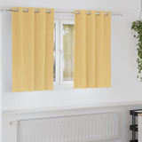 Zwart-Out Gordijnen Met Ringen 2 Pcs 140 X Beige