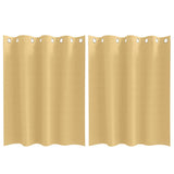 Zwart-Out Gordijnen Met Ringen 2 Pcs 140 X Beige