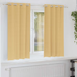 Zwart-Out Gordijnen Met Ringen 2 Pcs 140 X Beige