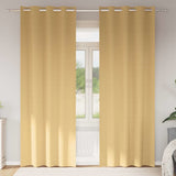 Zwart-Out Gordijnen Met Ringen 2 Pcs 140 X Beige