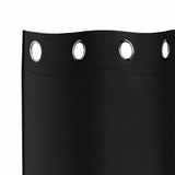 -Out Gordijnen Met Ringen 2 Pcs 140 X Zwart