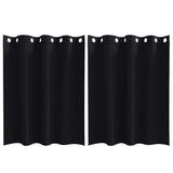 -Out Gordijnen Met Ringen 2 Pcs 140 X Zwart