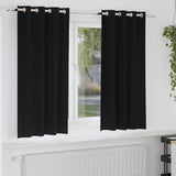 -Out Gordijnen Met Ringen 2 Pcs 140 X Zwart