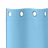 Zwart-Out Gordijnen Met Ringen 2 Pcs 140 X Lichtblauw