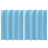 Zwart-Out Gordijnen Met Ringen 2 Pcs 140 X Lichtblauw