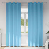 Zwart-Out Gordijnen Met Ringen 2 Pcs 140 X Lichtblauw