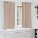 Zwart-Out Gordijnen Met Ringen 2 Pcs 175 X 140 Cm Taupe