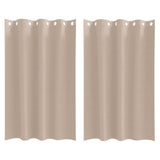 Zwart-Out Gordijnen Met Ringen 2 Pcs 175 X 140 Cm Taupe