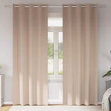 Zwart-Out Gordijnen Met Ringen 2 Pcs 175 X 140 Cm Taupe