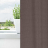 Zwart-Out Gordijnen Met Ringen 2 Pcs 140 X Donkerbruin
