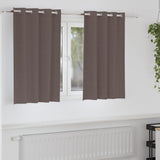 Zwart-Out Gordijnen Met Ringen 2 Pcs 140 X Donkerbruin