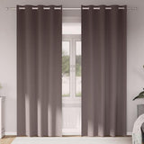 Zwart-Out Gordijnen Met Ringen 2 Pcs 140 X Donkerbruin