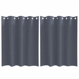 Zwart-Out Gordijnen Met Ringen 2 Pcs 140 X Antraciet