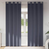 Zwart-Out Gordijnen Met Ringen 2 Pcs 140 X Antraciet