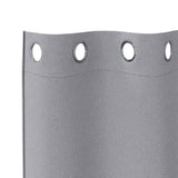 Zwart-Out Gordijnen Met Ringen 2 Pcs 140 X Lichtgrijs