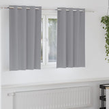 Zwart-Out Gordijnen Met Ringen 2 Pcs 140 X Lichtgrijs