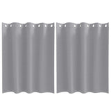 Zwart-Out Gordijnen Met Ringen 2 Pcs 140 X Lichtgrijs