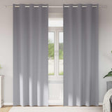 Zwart-Out Gordijnen Met Ringen 2 Pcs 140 X Lichtgrijs